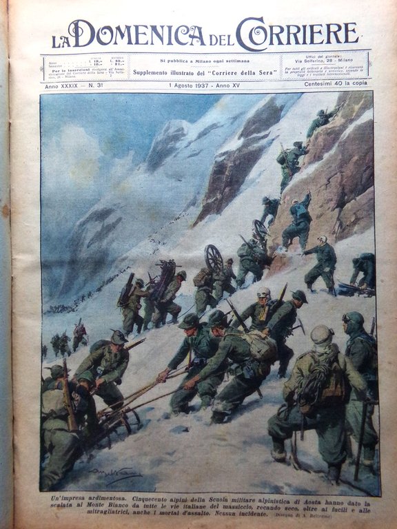 La Domenica del Corriere 1 Agosto 1937 Morte Guglielmo Marconi … | Immagine Gallery 1