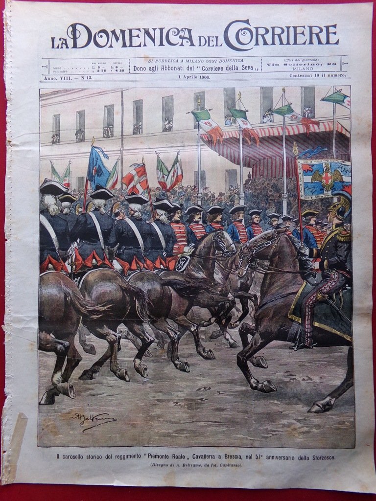 La Domenica del Corriere 1 Aprile 1906 Feste Livorno Marocco … | Immagine principale