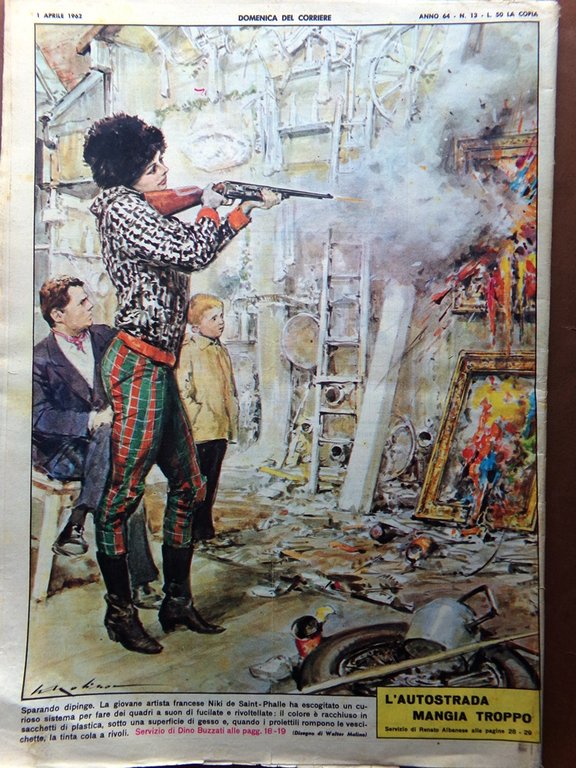 La Domenica del Corriere 1 Aprile 1962 Frati di Mazzarino …