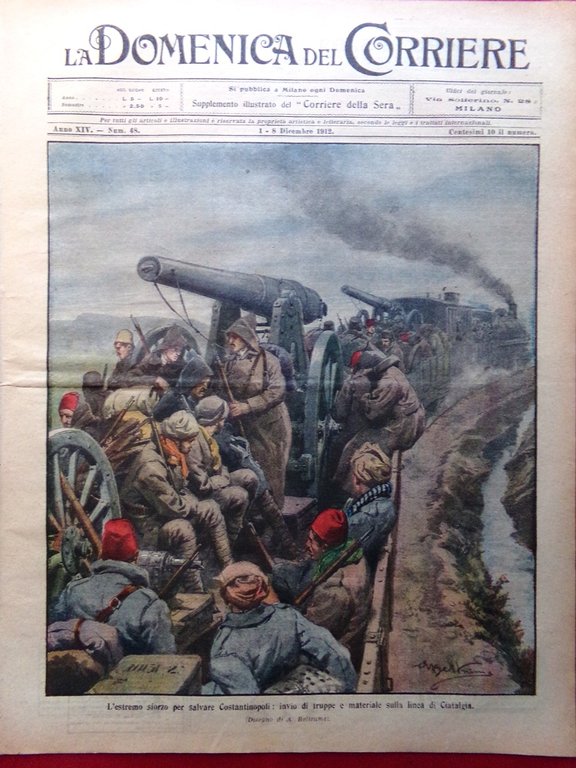 La Domenica del Corriere 1 Dicembre 1912 Guerra Cinque Popoli … | Immagine Gallery 2