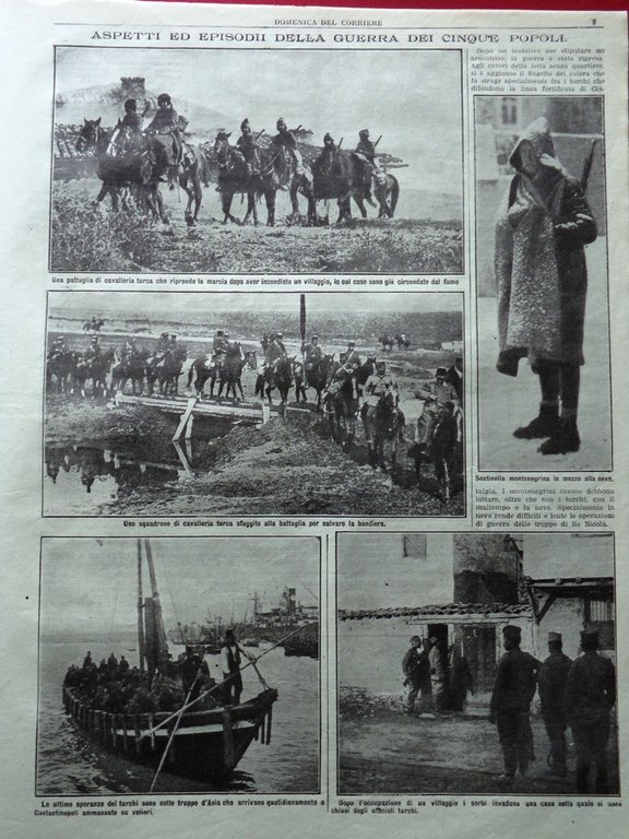 La Domenica del Corriere 1 Dicembre 1912 Guerra Cinque Popoli … | Immagine Gallery 5