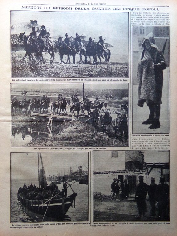 La Domenica del Corriere 1 Dicembre 1912 Guerra Cinque Popoli … | Immagine Gallery 7