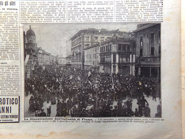 La Domenica del Corriere 1 Dicembre 1918 WW1 Trento Fiume …