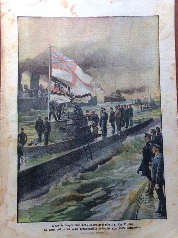 La Domenica del Corriere 1 Dicembre 1918 WW1 Trento Fiume …