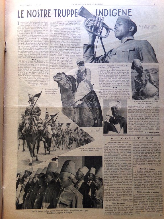 La Domenica del Corriere 1 Dicembre 1935 Africa Orientale Milano …