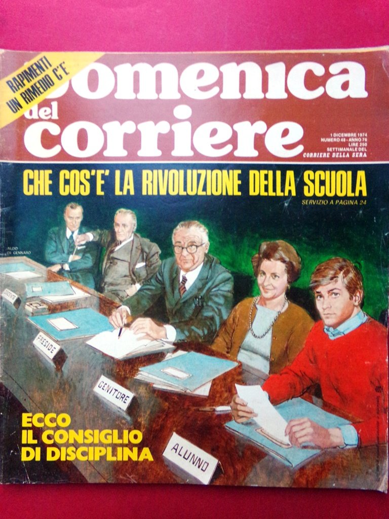 La Domenica del Corriere 1 Dicembre 1974 Carrà Churchill Gazzera …