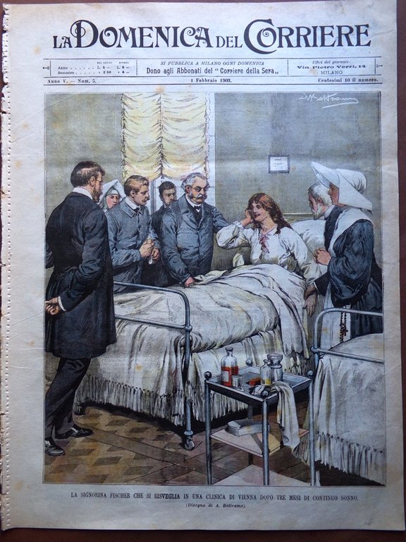 La Domenica del Corriere 1 Febbraio 1903 Smareglia Blowitz Grottaglie … | Immagine Gallery 1