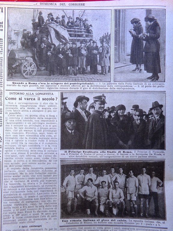 La Domenica del Corriere 1 Febbraio 1920 Ratifica Patto Versailles …