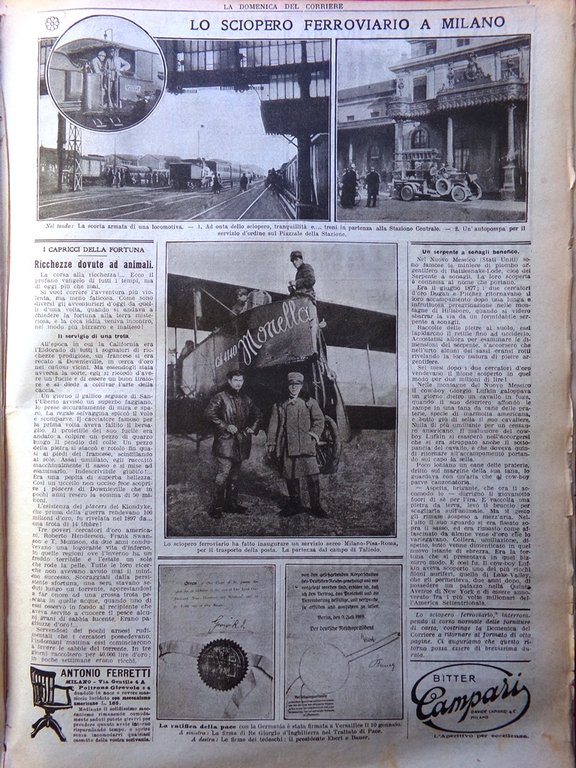 La Domenica del Corriere 1 Febbraio 1920 Ratifica Patto Versailles …