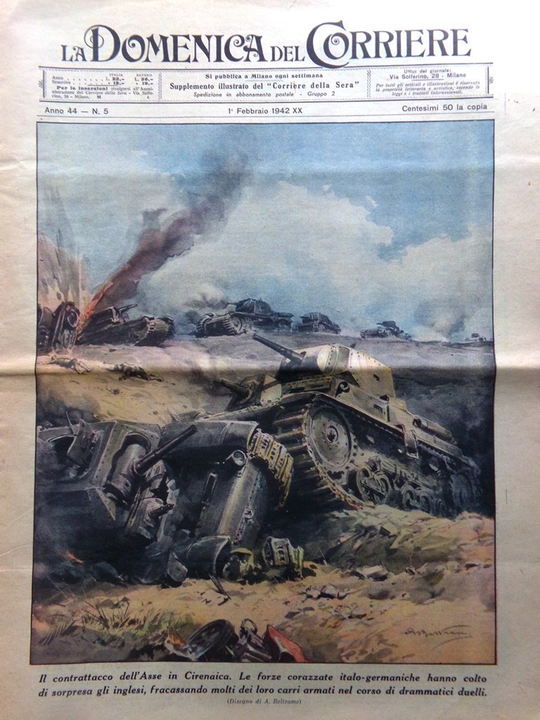 La Domenica del Corriere 1 Febbraio 1942 WW2 Birmania De …