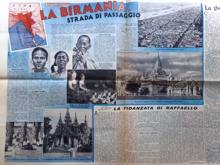 La Domenica del Corriere 1 Febbraio 1942 WW2 Birmania De …