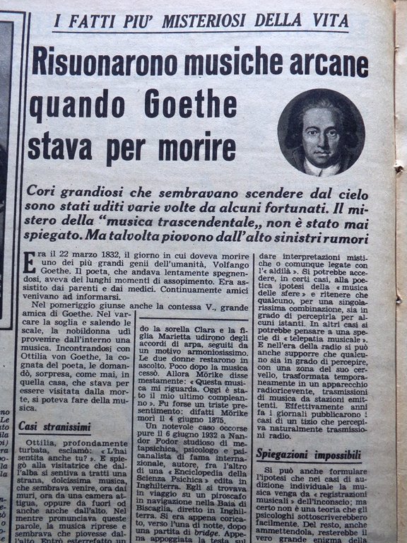 La Domenica del Corriere 1 Febbraio 1959 Goethe Bigarello Sanremo …