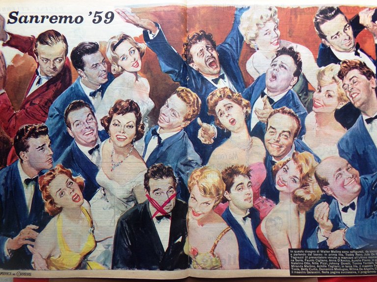 La Domenica del Corriere 1 Febbraio 1959 Goethe Bigarello Sanremo …