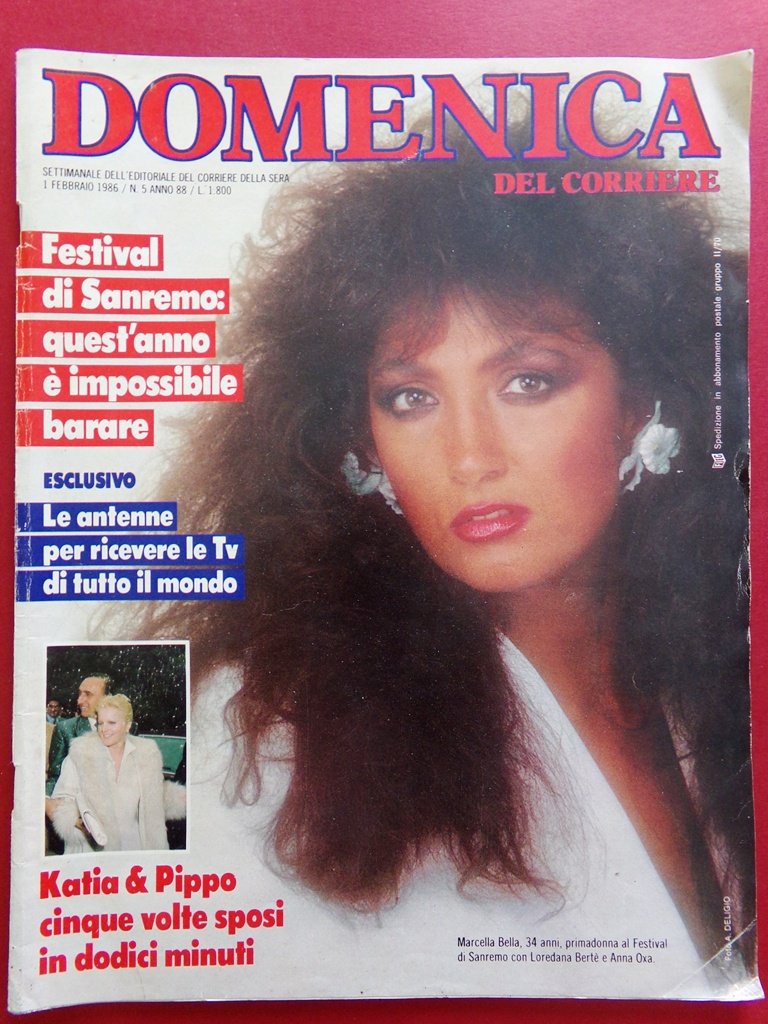 La Domenica del Corriere 1 Febbraio 1986 Nozze Baudo Fellini …