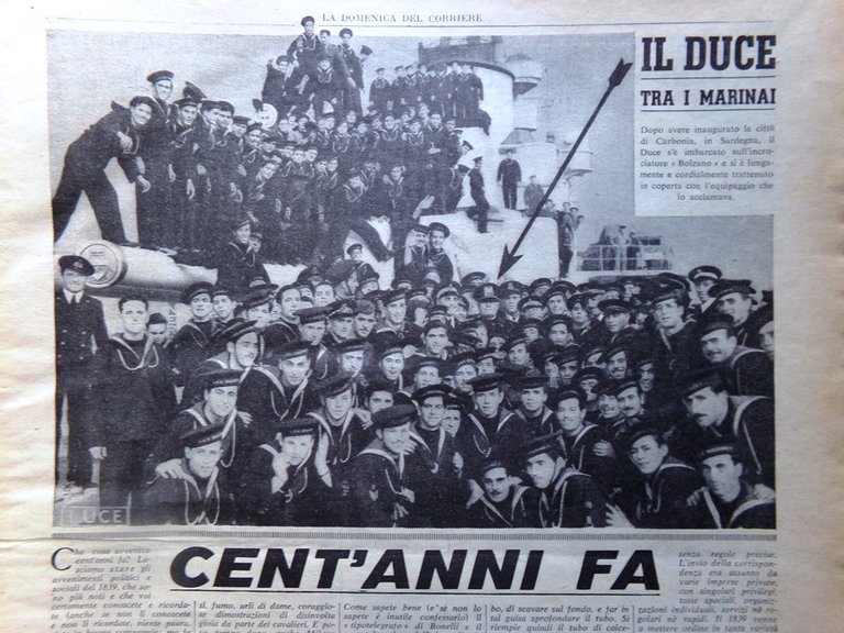 La Domenica del Corriere 1 Gennaio 1939 Carbonia Caltanissetta Mussolini …