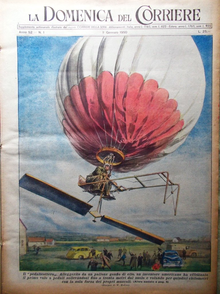 La Domenica del Corriere 1 Gennaio 1950 Mangano Charles Louis …