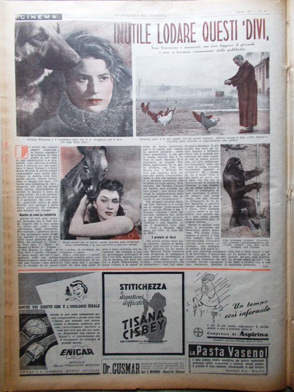 La Domenica del Corriere 1 Gennaio 1950 Mangano Charles Louis …