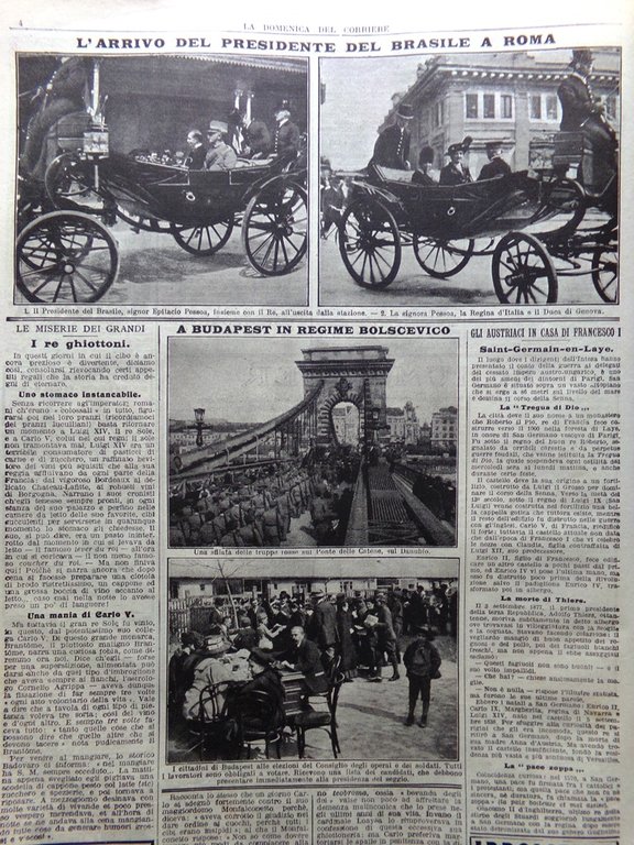 La Domenica del Corriere 1 Giugno 1919 Amboise Campanili Ragni …