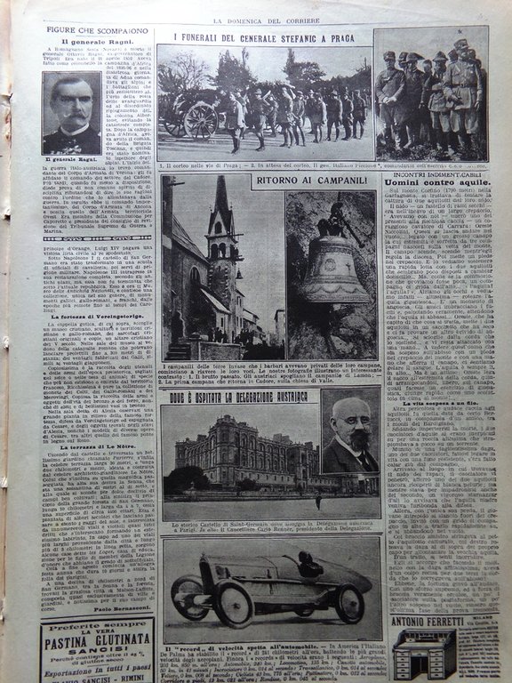 La Domenica del Corriere 1 Giugno 1919 Amboise Campanili Ragni …