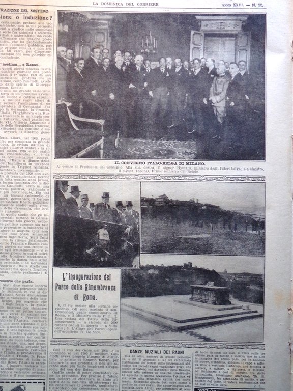 La Domenica del Corriere 1 Giugno 1924 Pinerolo Frigerio Cavalleria …