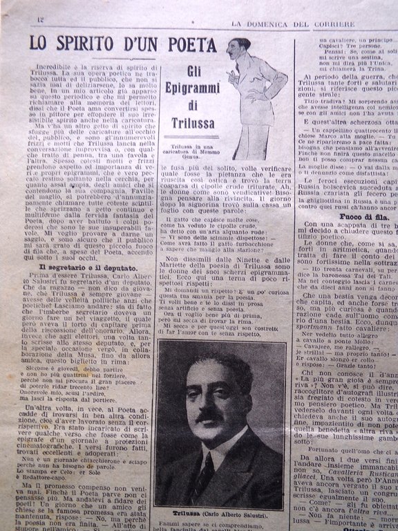 La Domenica del Corriere 1 Giugno 1924 Pinerolo Frigerio Cavalleria …