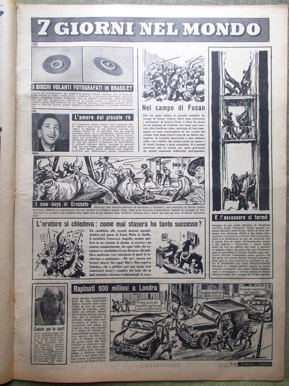 La Domenica del Corriere 1 Giugno 1952 Lindbergh Jean Harlow … | Immagine Gallery 2