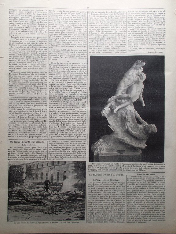 La Domenica del Corriere 1 Luglio 1906 Teatro Messina Bucarest …