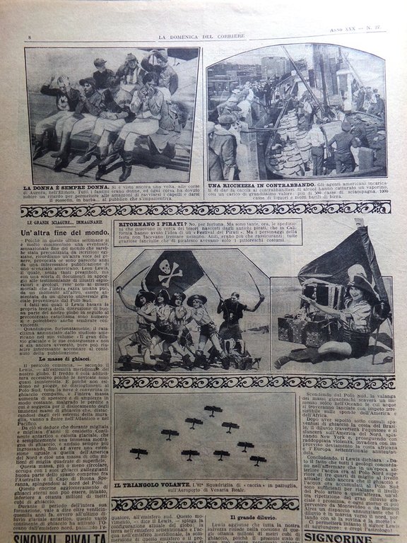 La Domenica del Corriere 1 Luglio 1928 Soccorso Nobile Earhart …