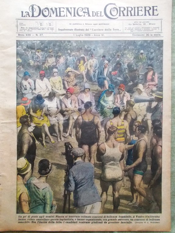 La Domenica del Corriere 1 Luglio 1928 Soccorso Nobile Earhart … | Immagine Gallery 1