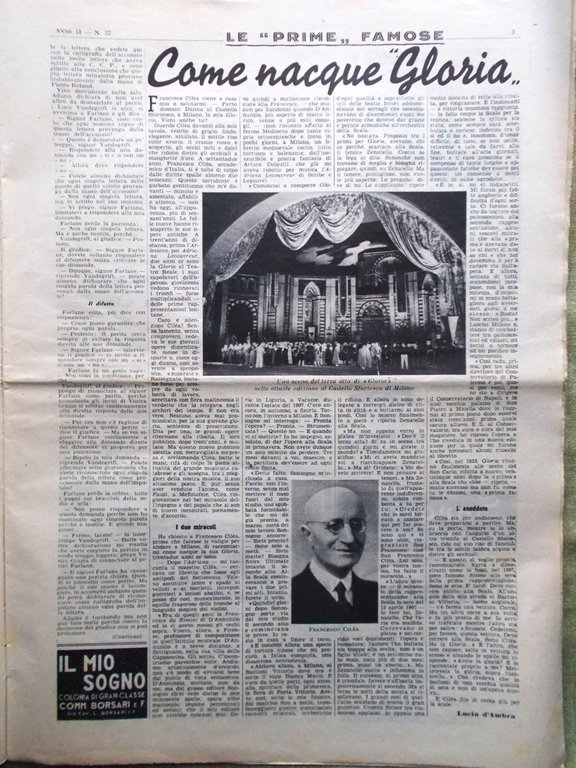La Domenica del Corriere 1 Luglio 1939 Gloria Cilea Val …