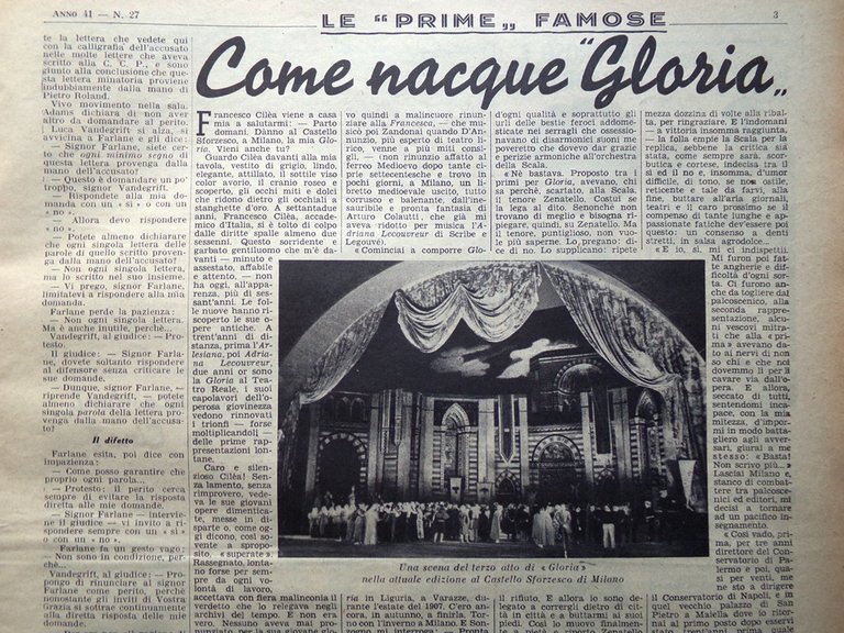La Domenica del Corriere 1 Luglio 1939 Gloria Cilea Val …