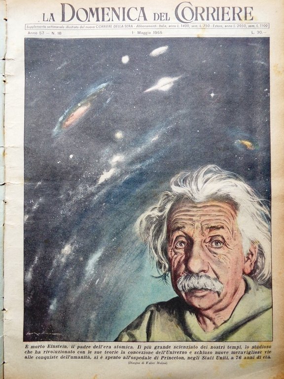 La Domenica del Corriere 1 Maggio 1955 Morte Albert Einstein … | Immagine Gallery 1