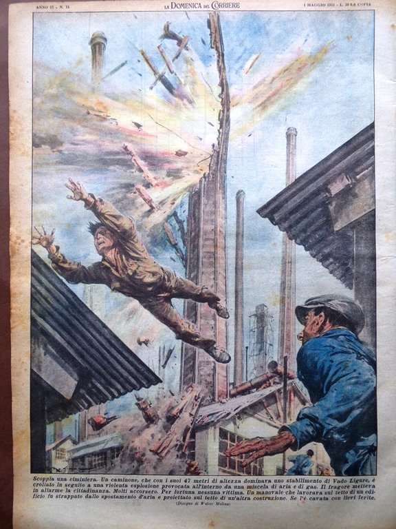 La Domenica del Corriere 1 Maggio 1955 Morte Albert Einstein …