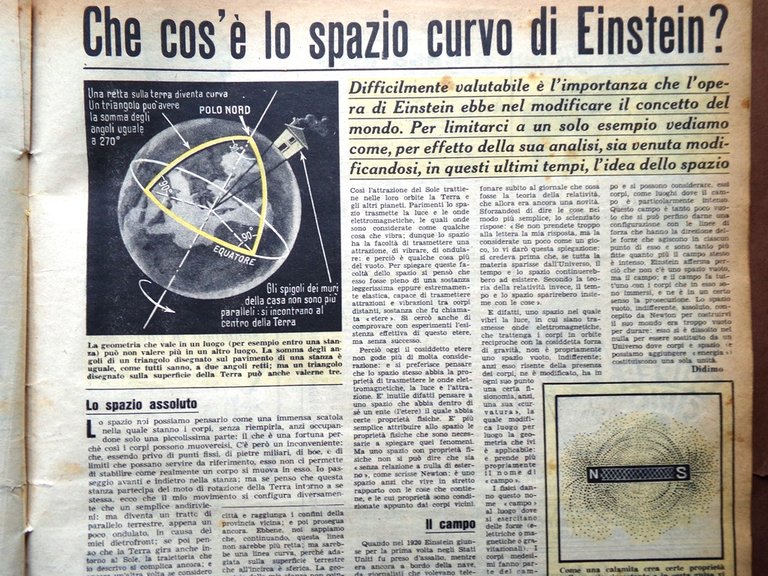 La Domenica del Corriere 1 Maggio 1955 Morte Albert Einstein …