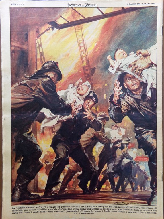 La Domenica del Corriere 1 Maggio 1960 Garibaldi Mille Porzio …