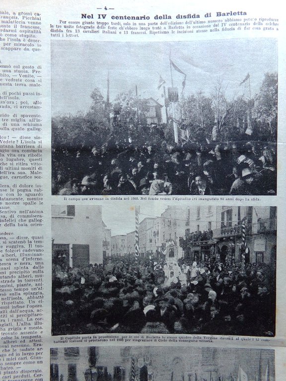 La Domenica del Corriere 1 Marzo 1903 Disfida Barletta Carro …