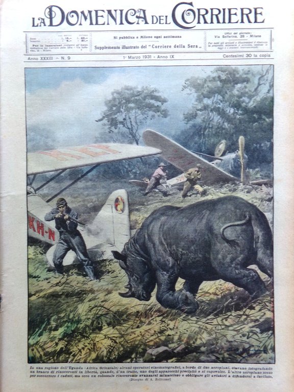 La Domenica del Corriere 1 Marzo 1931 Ferrovia Tokyo Gelo … | Immagine Gallery 1