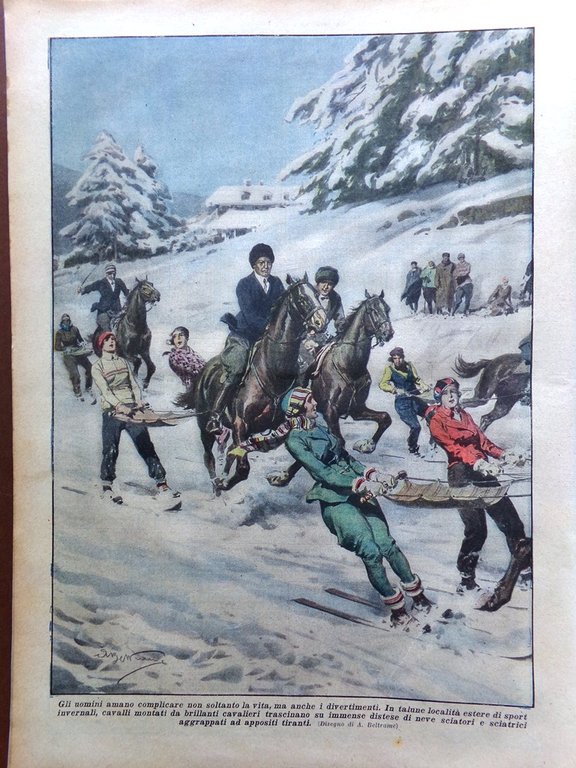 La Domenica del Corriere 1 Marzo 1931 Ferrovia Tokyo Gelo …