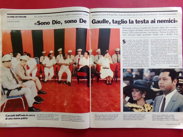 La Domenica del Corriere 1 Marzo 1986 Papa Doc Platini …