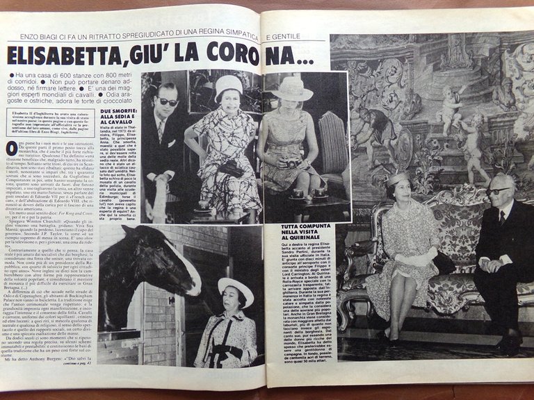La Domenica del Corriere 1 Novembre 1980 Buazzelli Elisabetta II …