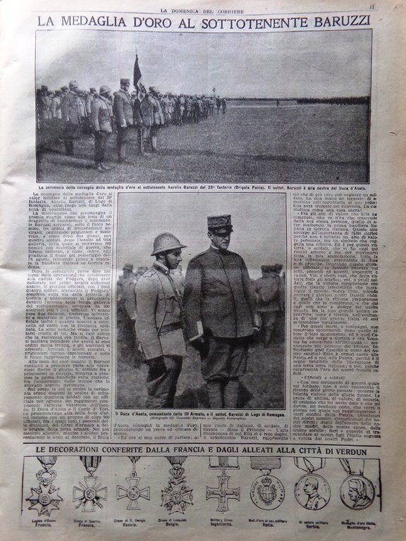 La Domenica del Corriere 1 Ottobre 1916 WW1 Salonicco Baruzzi …