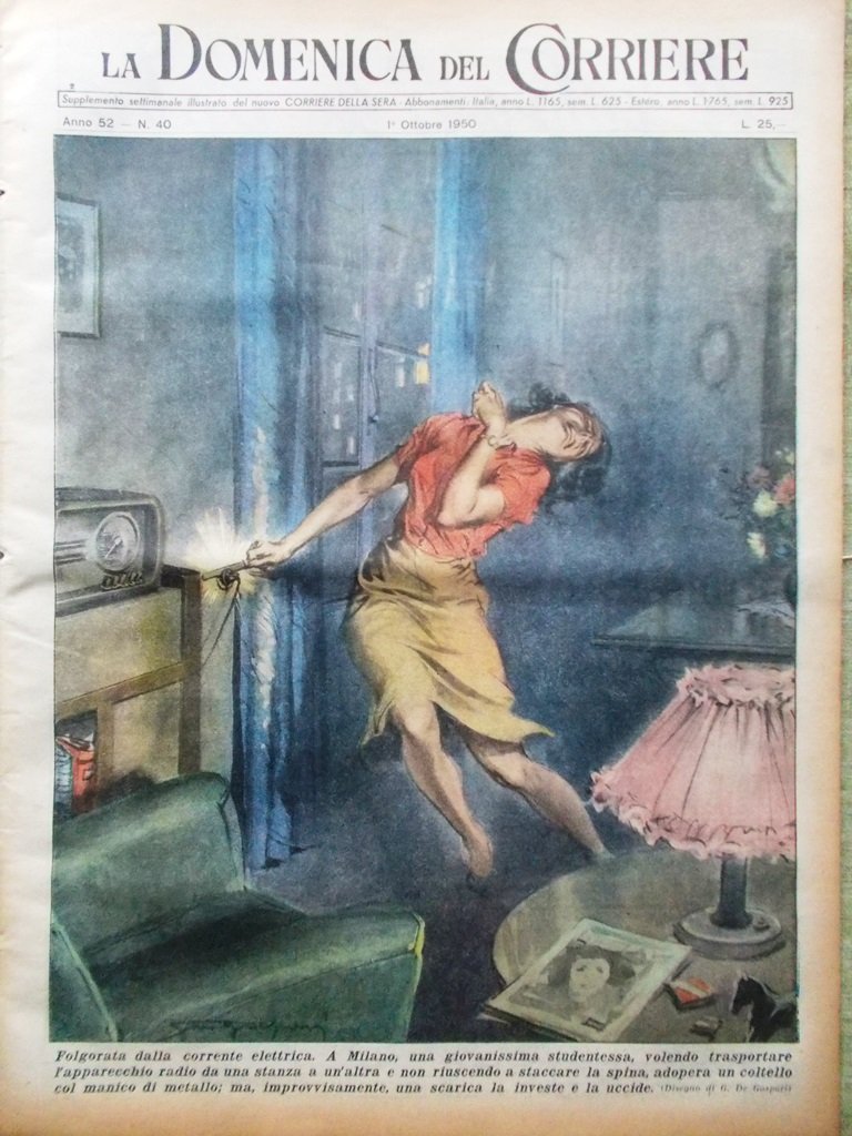 La Domenica del Corriere 1 Ottobre 1950 Tabacco Stajola Chavez …