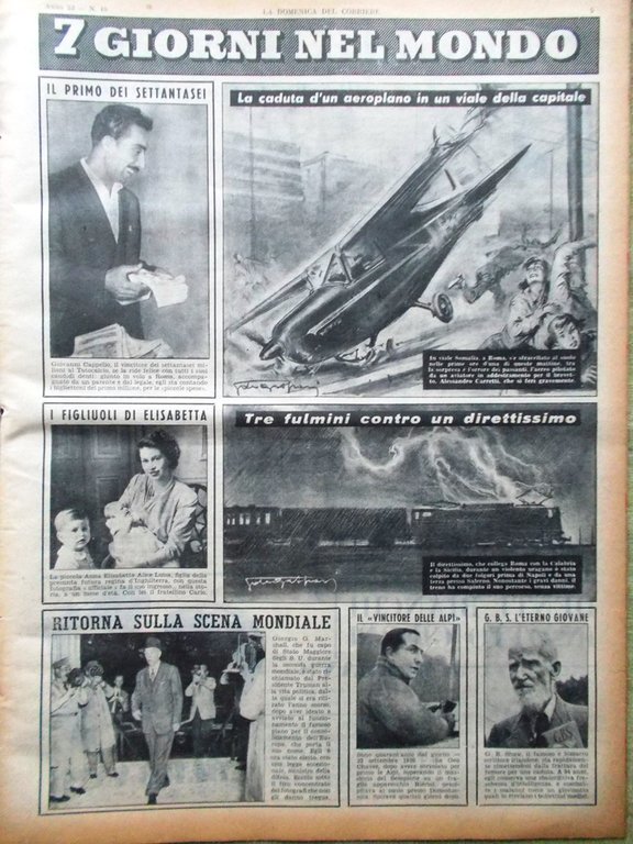 La Domenica del Corriere 1 Ottobre 1950 Tabacco Stajola Chavez …