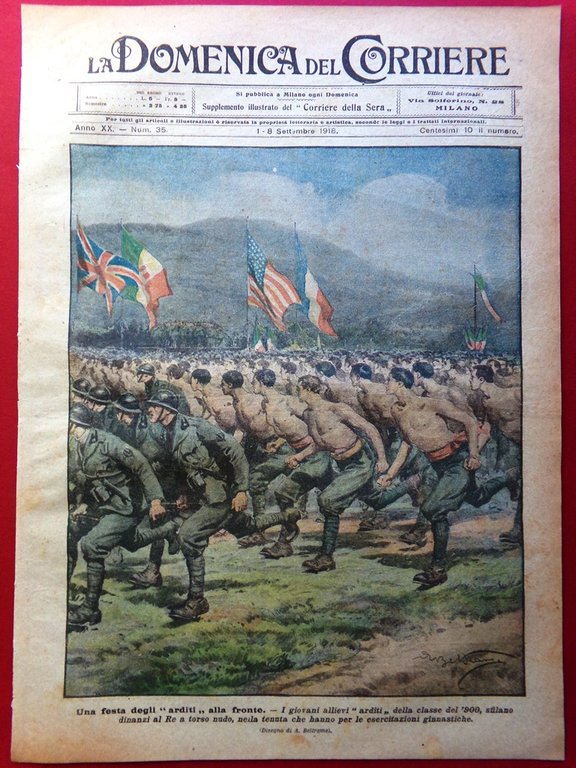 La Domenica del Corriere 1 Settembre 1918 WW1 Volo Vienna … | Immagine Gallery 4