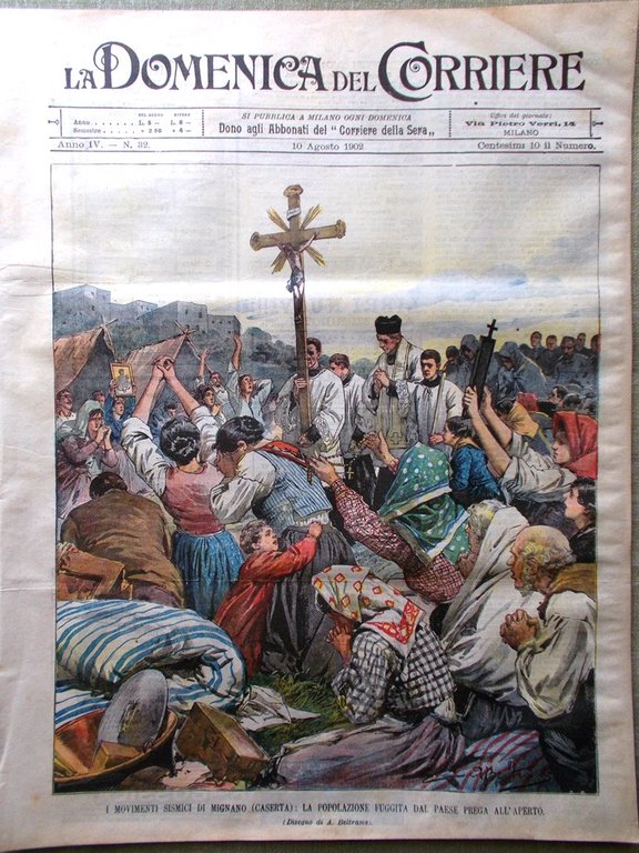 La Domenica del Corriere 10 Agosto 1902 Mignano Sisma Salina … | Immagine Gallery 1
