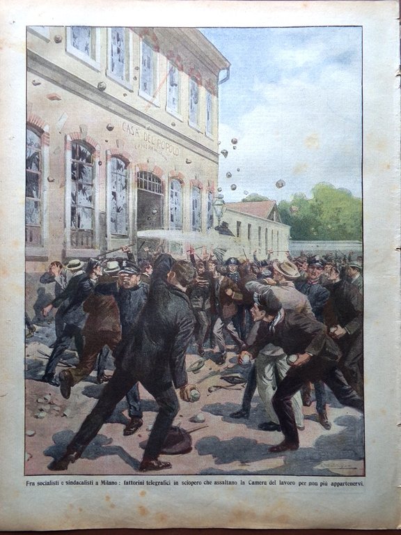 La Domenica del Corriere 10 Agosto 1913 Rontgen Ospedale Messina …