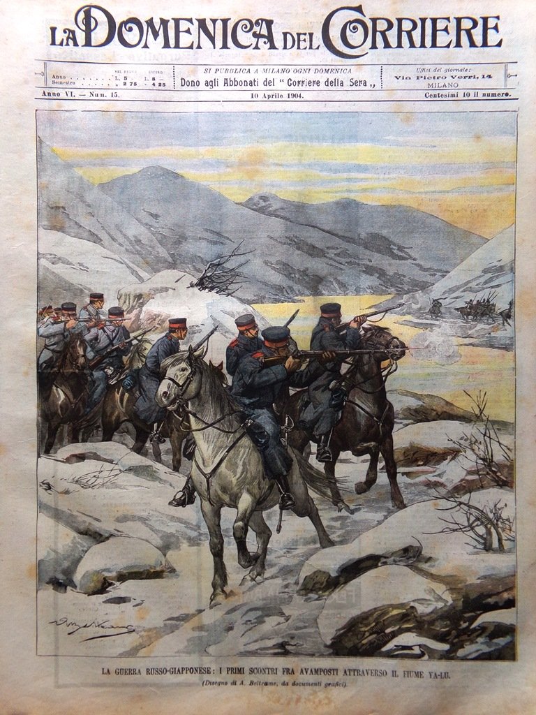 La Domenica del Corriere 10 Aprile 1904 San Siro a …