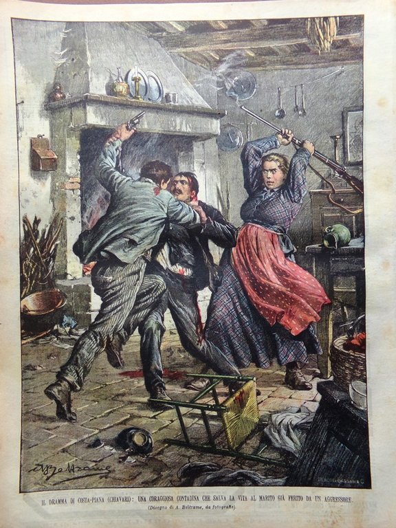 La Domenica del Corriere 10 Aprile 1904 San Siro a …