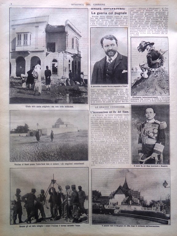 La Domenica del Corriere 10 Dicembre 1911 Battaglia Henni Vulcano …