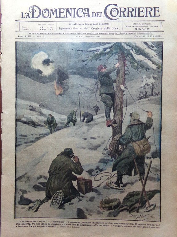 La Domenica del Corriere 10 Dicembre 1916 WW1 Corazzate Inglesi … | Immagine Gallery 1